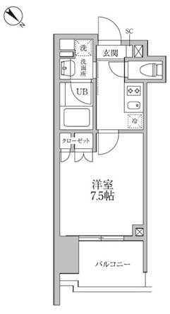 レジディア文京本郷Ⅲ3階 間取