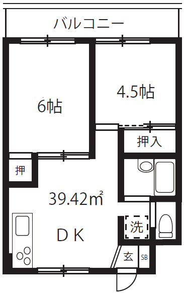 パークサイド南大井302号室 間取