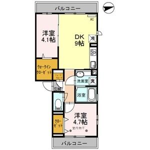 ルピナス301号室 間取