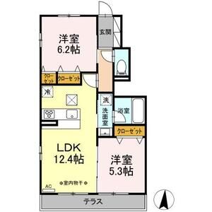 風雅(FUGA)106号室 間取