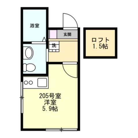ベイルーム藤棚205号室 間取