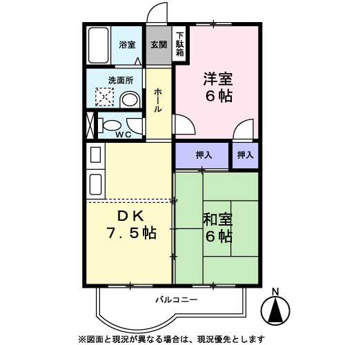 カサベルデ狭山0102号室 間取り図