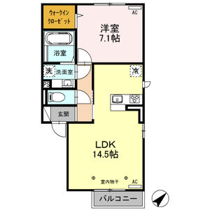 プランドール202号室 間取