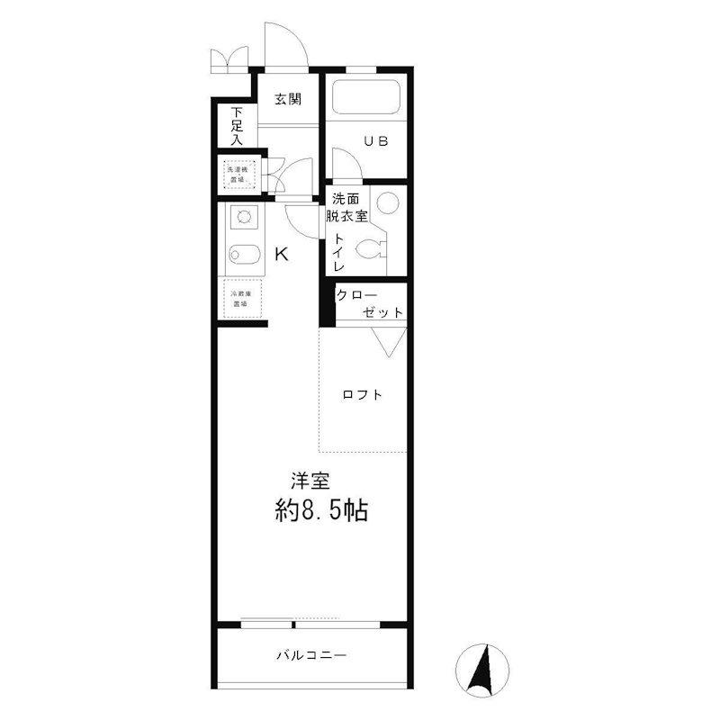 レジディア笹塚1階 間取