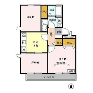 シンヤハンズ　Ⅰ303号室 間取