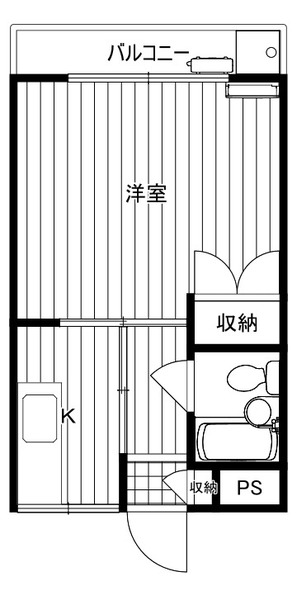 さいわいハイツ205号室 間取