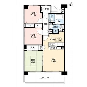 サニーフォレスト藤原壱番館1304号室 間取