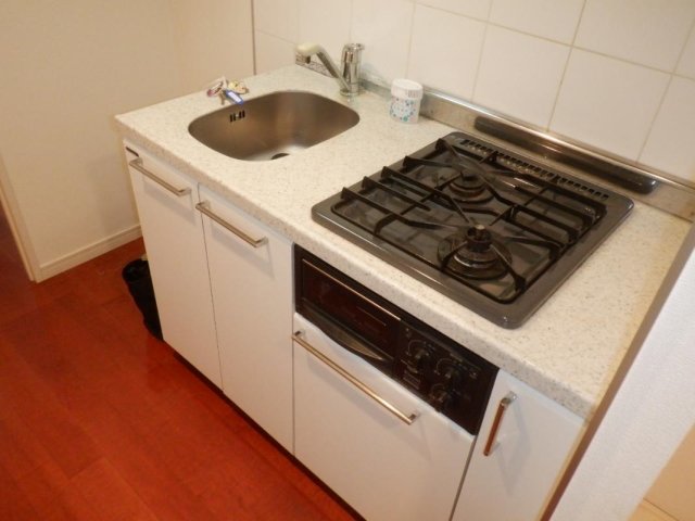 ラグジュアリーアパートメント・デュオ神楽坂 システムキッチン（2口ガスコンロ・グリル付）