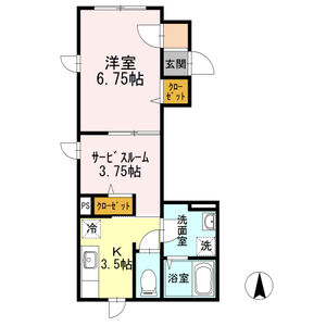 uccello101号室 間取