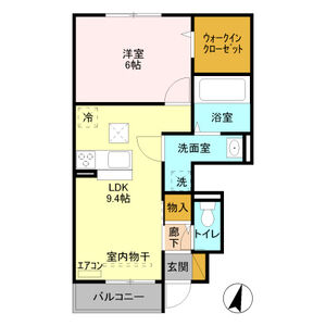 エクセル　参番館102号室 間取