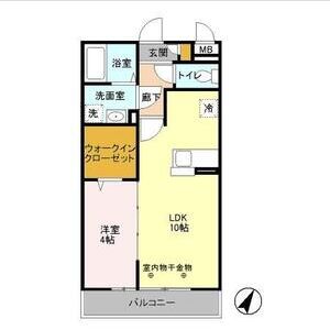 リビエラ102号室 間取