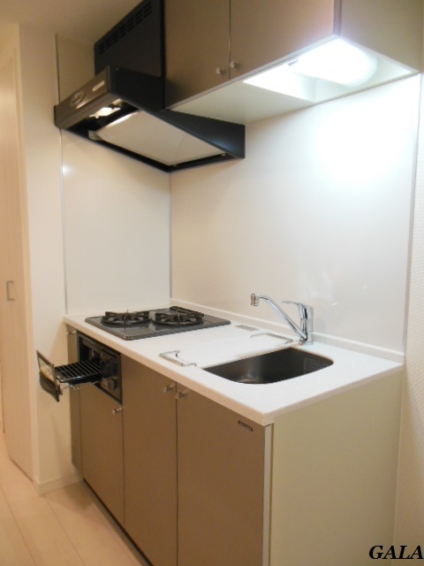 グランド・ガーラ新横浜South 大型レンジフード付きキッチン
