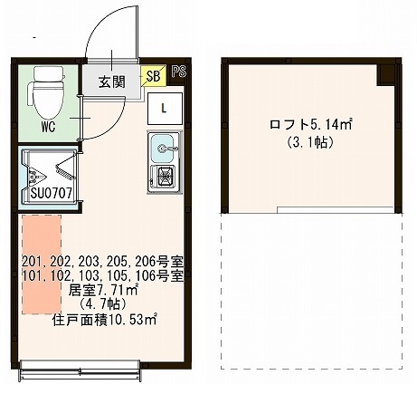 ハーモニーテラス西ヶ原Ⅲ2階 間取