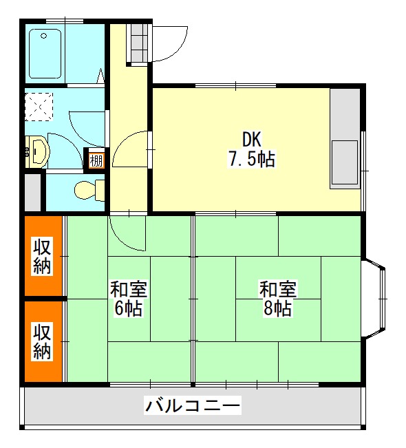 藤ハイツ3階 間取