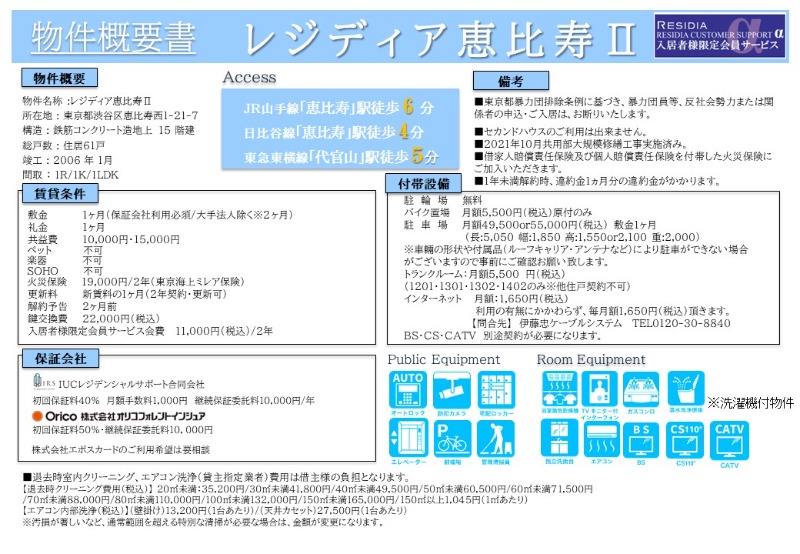 レジディア恵比寿Ⅱ13階 部屋その他