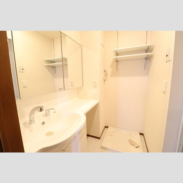 プレミール　B 洗髪洗面化粧台・洗濯機置き場