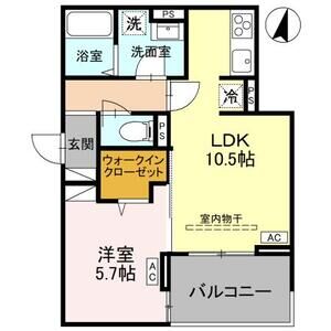 Noble villa鹿手袋　B203号室 間取