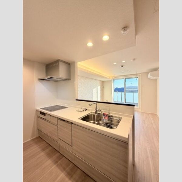 フレジア301号室 カウンターキッチンでコミュニケーションも広がる♪食洗器・IHクッキングヒーター♪