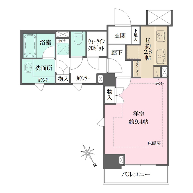 ファミール東京グランリッツ1207号室 間取