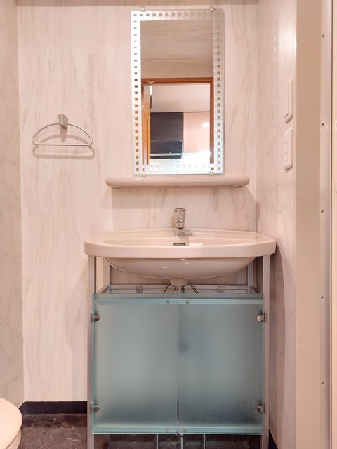 グランド・ガーラ高輪 ゆったりとスペースのある洗面所