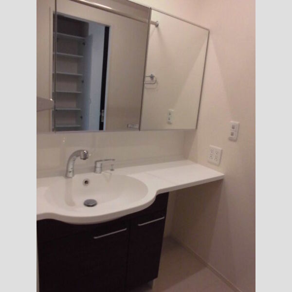 ハイフィールド　C 大型鏡(裏面収納棚)洗髪洗面化粧台