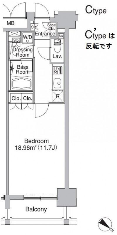 レジディア市ヶ谷Ⅱ10階 間取