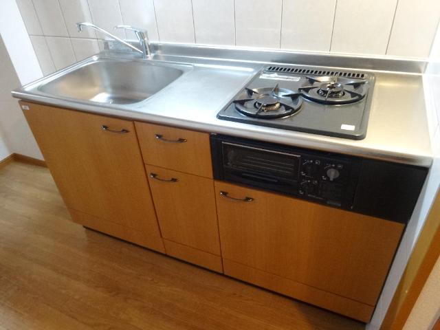 ブラン　ピエール505号室 システムキッチン（２口・グリル）（イメージ）