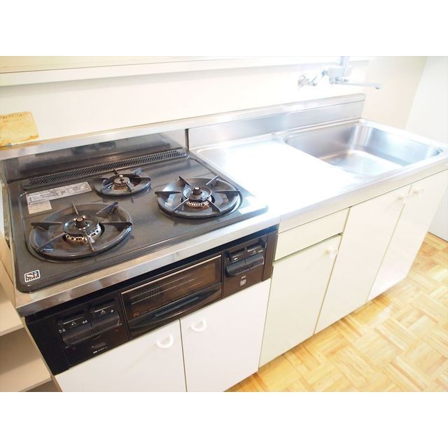 もりのいえ205号室 ３口ガスシステムキッチン