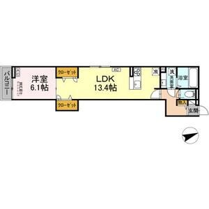 D-ROOM八幡町202号室 間取