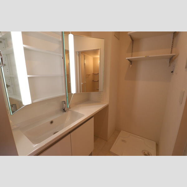 プレミール305号室 洗髪洗面化粧台・洗濯機置き場