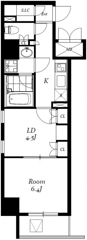 レジディア神田岩本町Ⅱ10階 間取