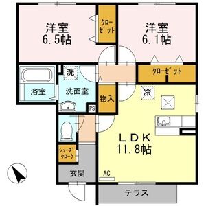 ハイネスCDFE　E102号室 間取