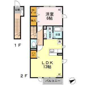 エミネンス・アン201号室 間取