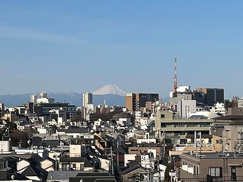 アトラス雑司が谷7階 共有部からの眺望、富士山