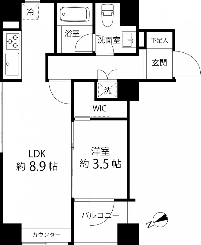 ハイリーフ上野6階 間取