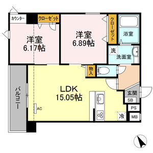 アリエッタ代々木上原205号室 間取