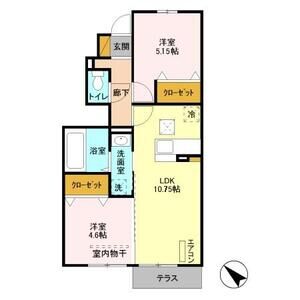 アイガーデン102号室 間取