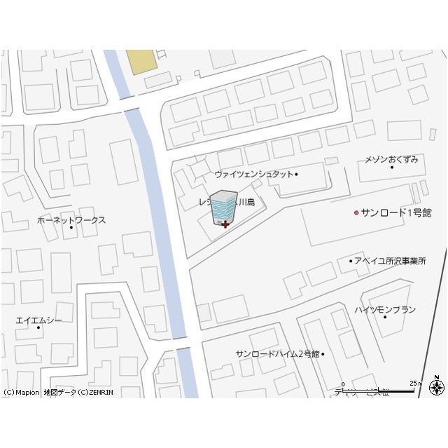 レジデンス川島 地図