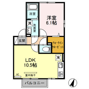ショコラ　ヴィレッタ201号室 間取