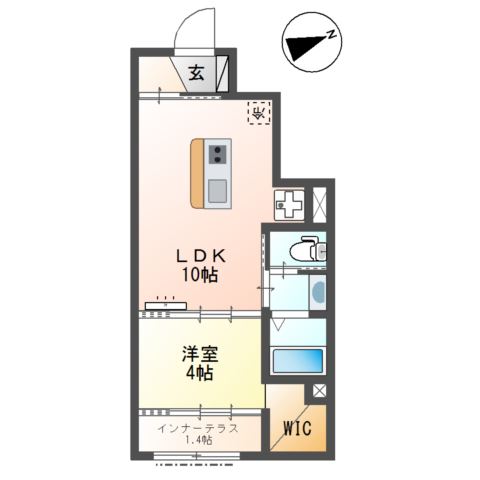アドレコート102号室 間取