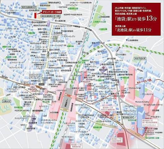 グランド・ガーラ池袋15階 案内図