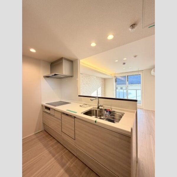 フレジア201号室 カウンターキッチンでコミュニケーションも広がる♪食洗器付、IHクッキングヒーター♪