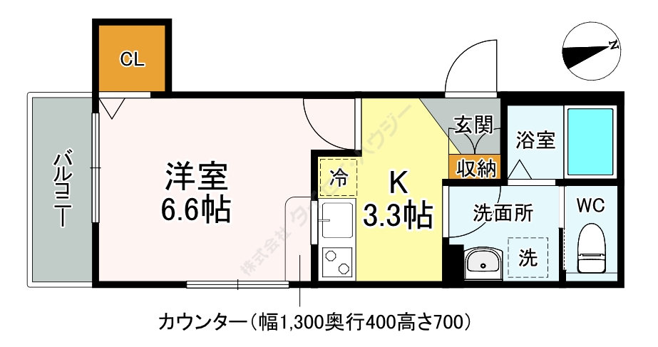 仮称）氷川町計画201号室 間取