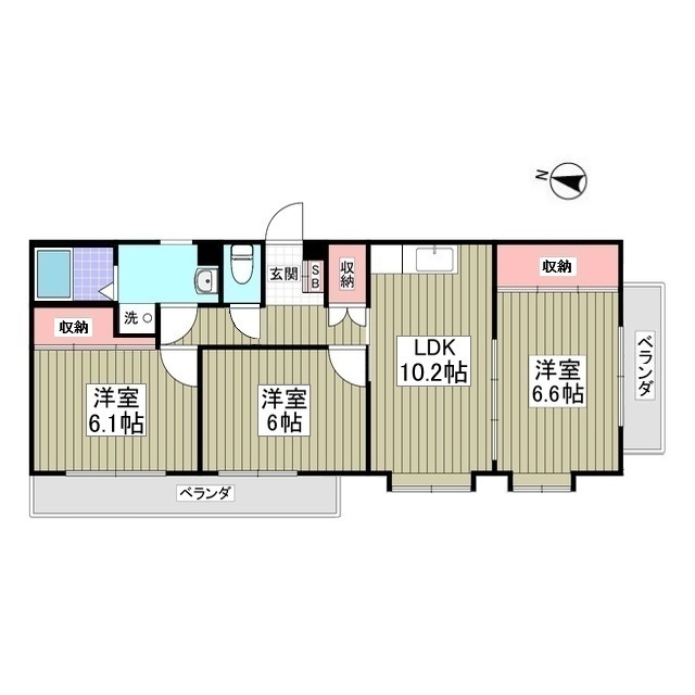 コーポ・マリリ305号室 間取