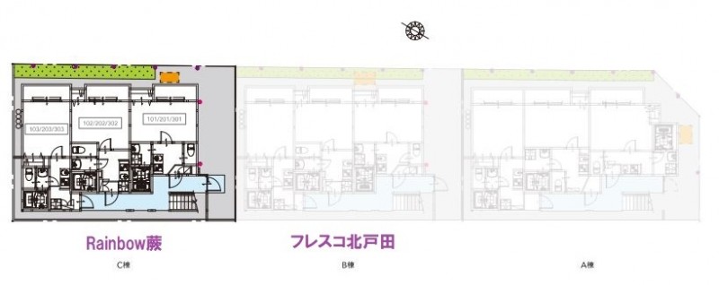 Ｒａｉｎｂｏｗ蕨1階 部屋その他