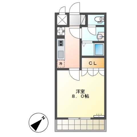 サンライズ・ガーデン201号室 間取
