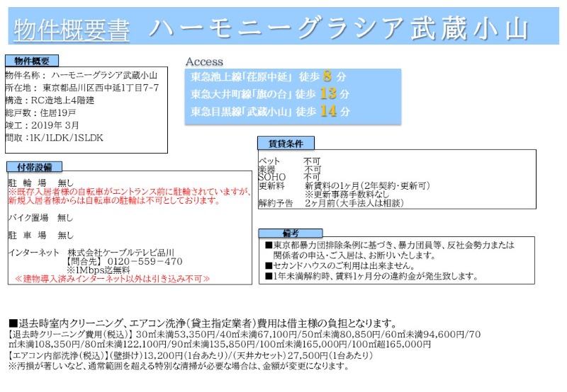 ハーモニーグラシア武蔵小山4階 部屋その他