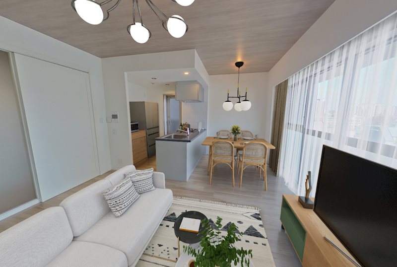 レジディア新宿イーストⅡ8階 リビング　※これはVR画像です