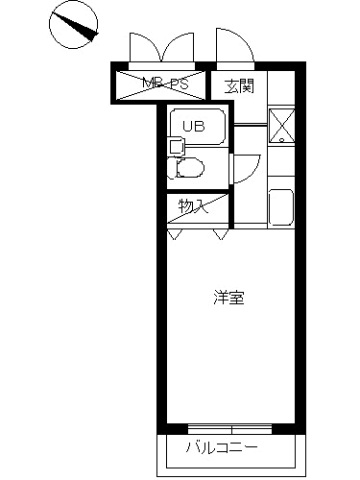 スカイコート宮崎台第3209号室 間取