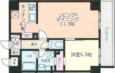 メゾン・プティ　シエル4階 間取